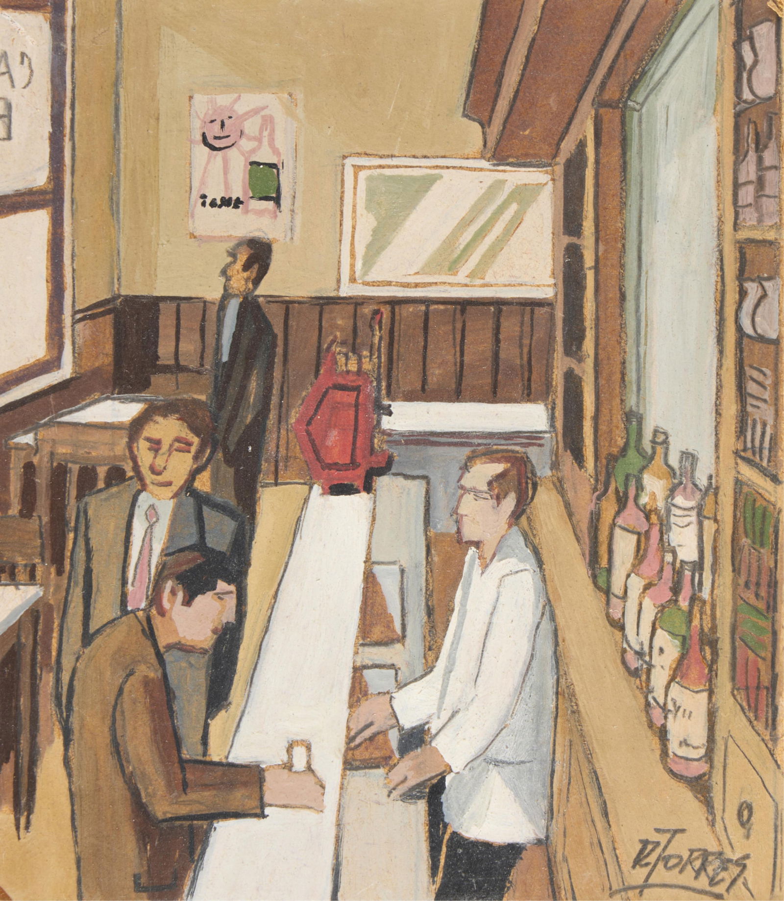 Denry Torres "Cafetin" Oil Painting (1 of 5)