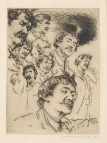 Mortimer Menpes "8 Faces of Whistler" Print