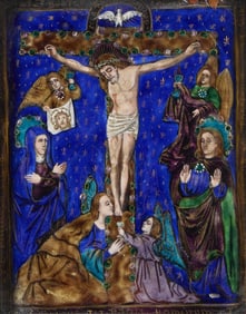 19th c. French Enamel Icon After Penicaud