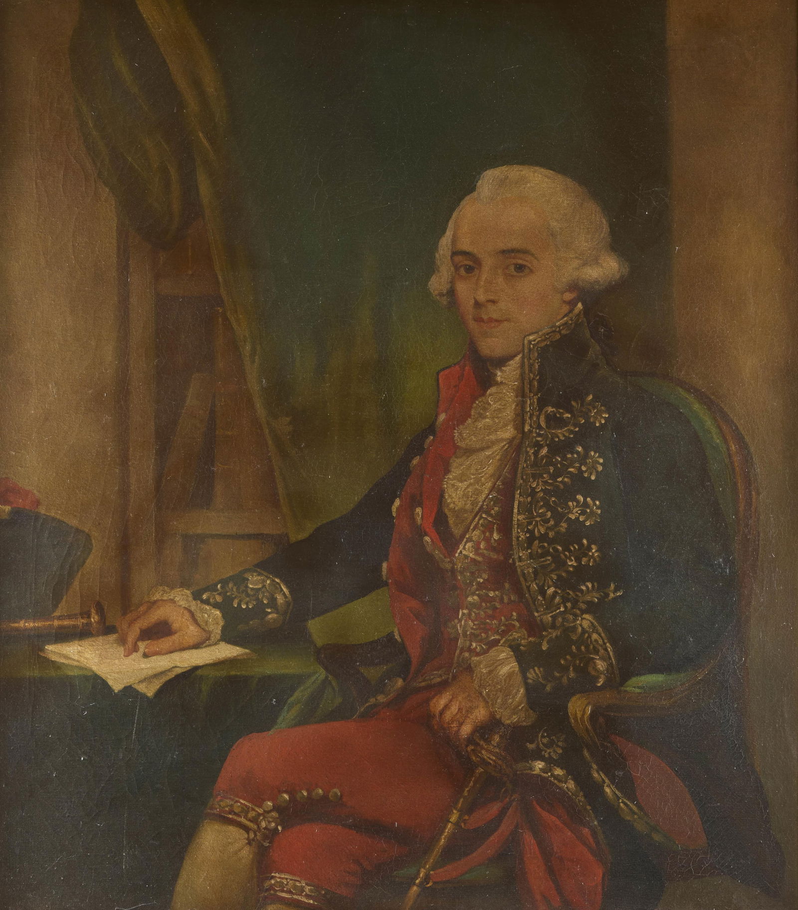 After Gilbert Stuart Portrait of Josef de Jaudenes: After Gilbert Stuart (American, 1755-1828). Oil on canvas painting after Stuart's portrait of Josef de Jaudenes y Nebot (1794). The original work is held in the collection of the Metropolitan Museum o