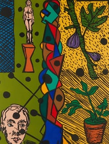 Italo Scanga "The Composer" Woodcut on Rives BFK