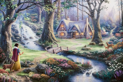Kinkade Disney Snow White Hand-Embellished Giclee