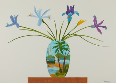 Ed Baynard "Tahiti" Watercolor 1999