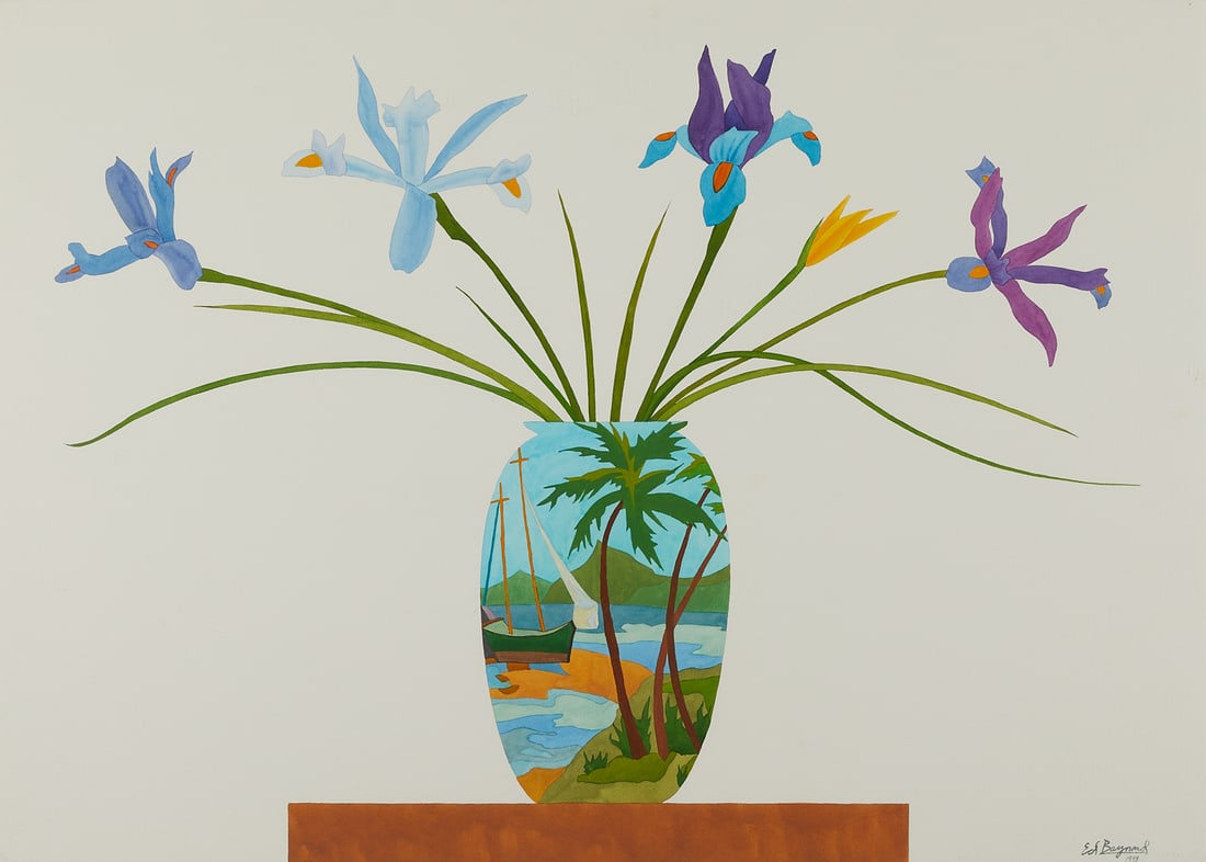 Ed Baynard "Tahiti" Watercolor 1999 (1 of 6)