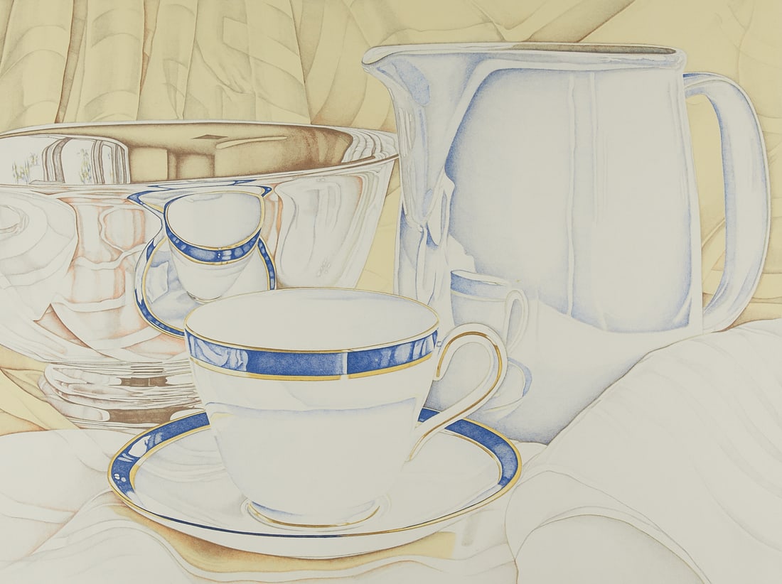 Jeanette Pasin Sloan "Cup with Blue Rim" Litho (1 of 9)