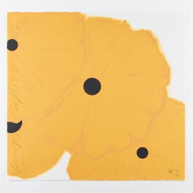 Donald Sultan "Yellow Poppies" Silkscreen 2013