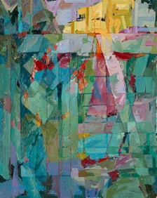 Yi Kai "Words in Mixture 2" Painting 1996