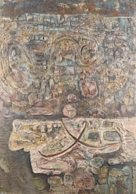 Tomoshige Kusuno Mixed Media Painting 1962