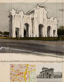Christo "Puerta de Alcala, Wrapped" Print 1981