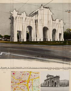 Christo "Puerta de Alcala, Wrapped" Print 1981