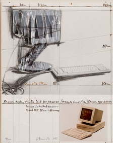 Christo "Display Monitory, Wrapped" Print 1985