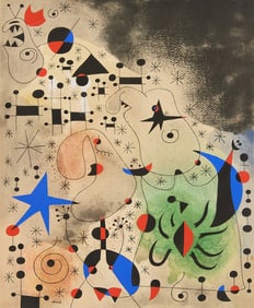 Joan Miro Plate XVIII from "Constellations" 1959