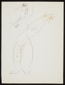 Irene Pereira Figure with Shooting Stars Drawing