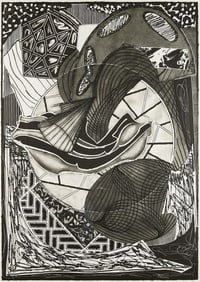 Frank Stella "The Cabin, Ahab and Starbuck" Print