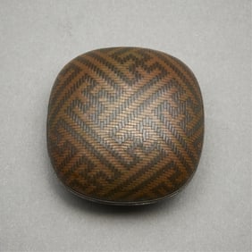 Mid-19th c. Japanese Woven Metal Manju Netsuke
