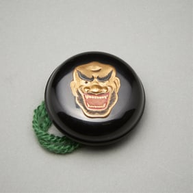 Unryuan "Demon Mask Manju" Lacquer Netsuke 1992
