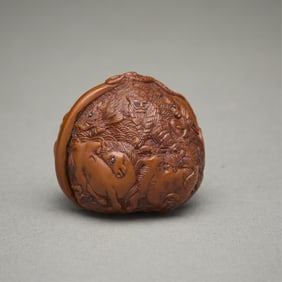Toryusai Kozan Kurumi (Walnut) Zodiac Netsuke