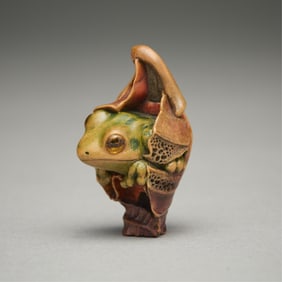 David Carlin "Tree Frog" Boxwood Ojime