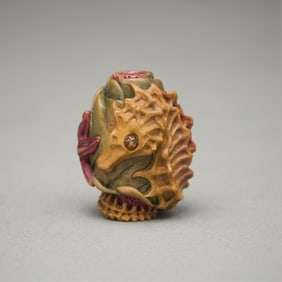 Valerie Barber "Seahorse and Stars" Boxwood Ojime