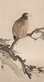 Ohara Koson "Eagle on Branch" Woodblock Print