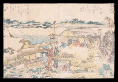 Hokusai "Panoramic Views of the Sumida River" 1801