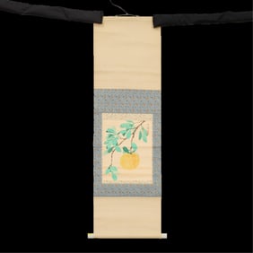 Tokuoka Shinsen Peach Hanging Scroll Painting