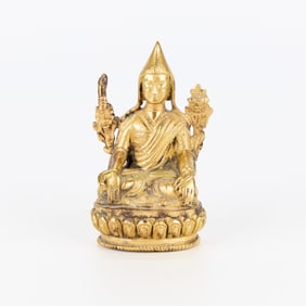 Tibetan Buddhist Gilt Bronze Figure