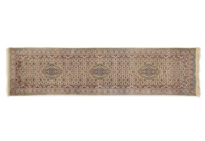 Persian Tabriz Floral Runner Rug 9'10" x 2'7"