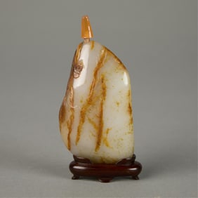 Antique Chinese Pebble Jade Snuff Bottle