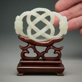 Chinese "Endless Knot" Jade Carving