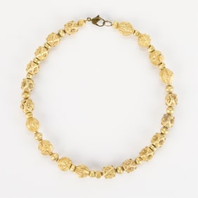 Ancient Chinese Gold Bead Necklace