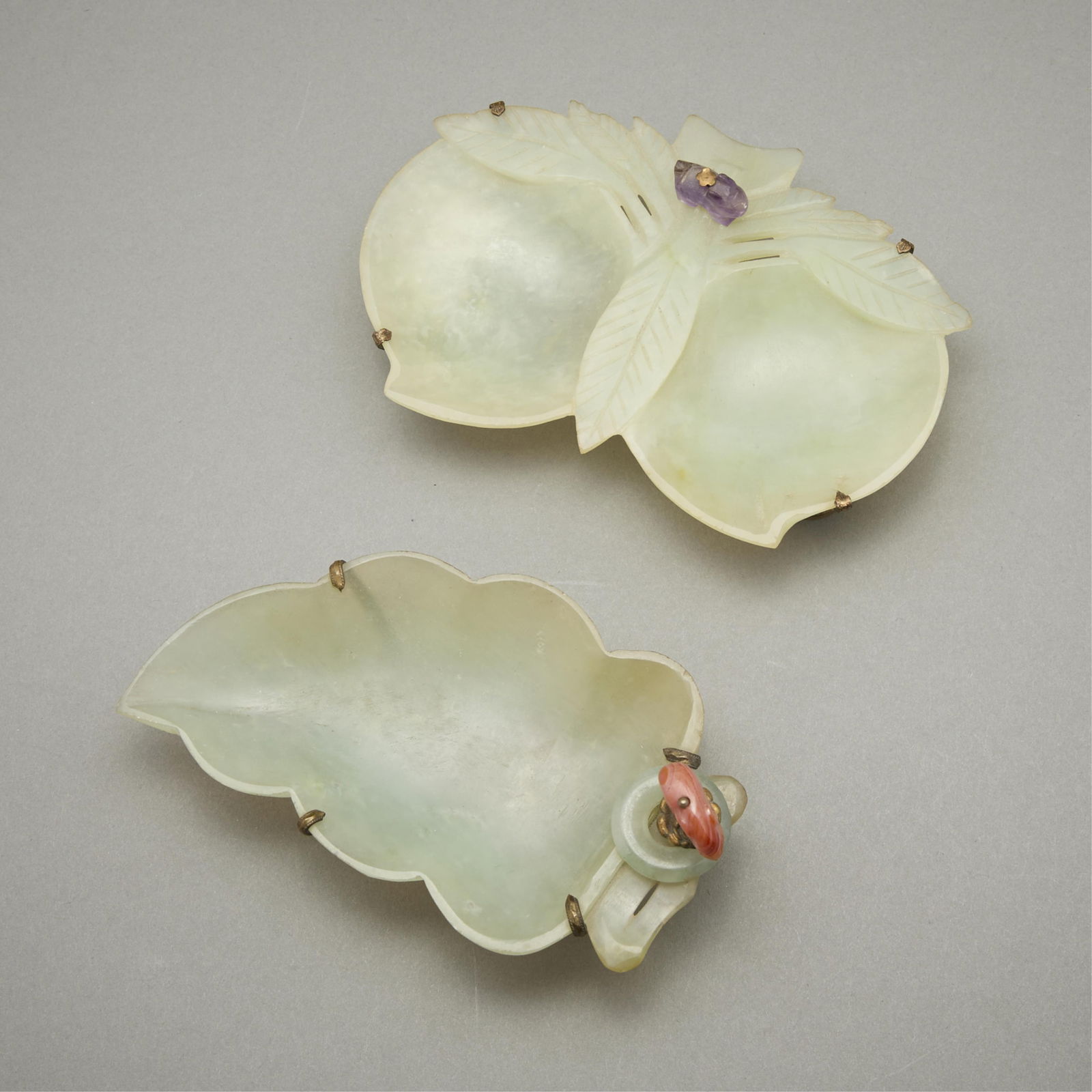 2 Chinese Edward Farmer Style Hardstone Trays (1 of 5)