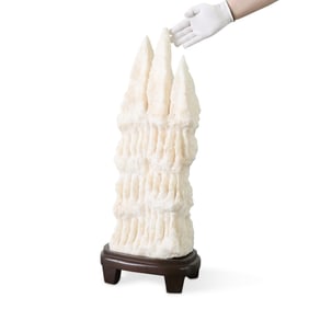 Large Chinese Milky White Limestone Stalactite