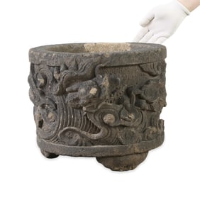 Chinese Ming Stone Jardiniere Planter Pot