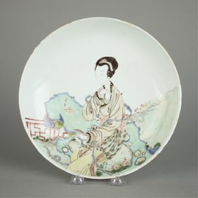 18th c. Chinese Porcelain Famille Verte Dish