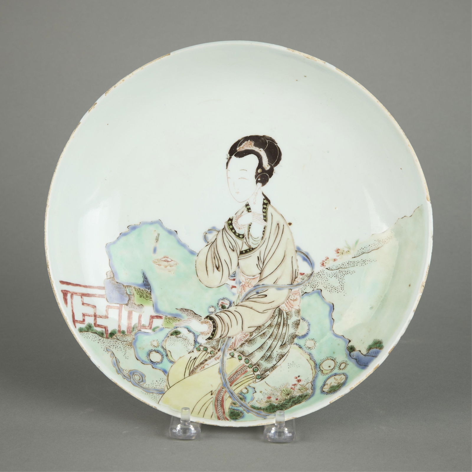 18th c. Chinese Porcelain Famille Verte Dish (1 of 4)