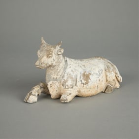 Chinese Tang Pottery Model of a Recumbent Ox