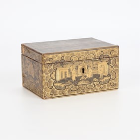 Small Chinese Export Lacquered Wooden Box