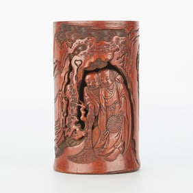Chinese Carved Bamboo Brush Pot