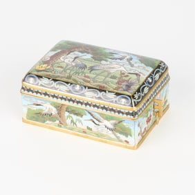 Chinese Gilt Bronze Cloisonne Box