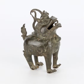 Chinese Archaistic Bronze Luduan Censer
