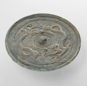 Large Chinese Liao Bronze Mirror