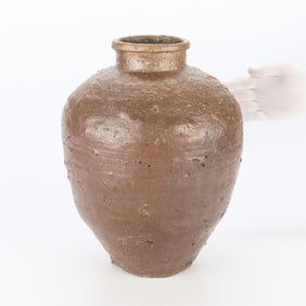 Japanese Momoyama Shigaraki Stoneware Storage Jar