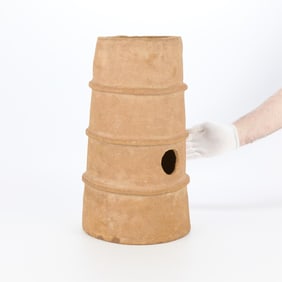 Japanese Haniwa Earthenware Cylindrical Jar