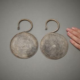 Large Miao Snake Motif Earrings