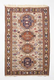 Caucasian Animal Pattern Soumak Rug 6'10" x 4'2"