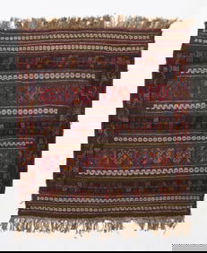 Baluch Soumak Woven Wool Rug 5'3" x 4'5"