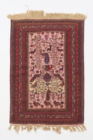 Afghan Wool Pictorial Gabbeh Tree Rug 5'4" x 3'5"