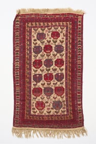 Afghan Woven Wool Pictorial Gabbeh Rug 6'4" x 3'6"