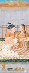 Indian Mughal Miniature Lovers Painting